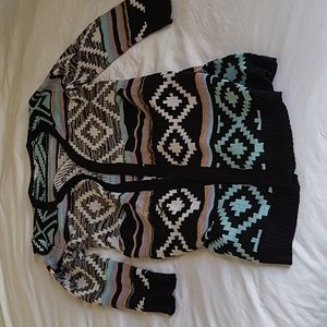 Aztec thin lightweight cardigan with pockets